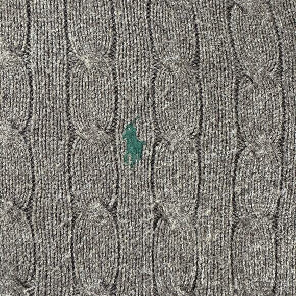 Polo Ralph Lauren 100% Silk Cable Knit Brown Pullover Sweater Mens Size XLarge - Picture 6 of 10